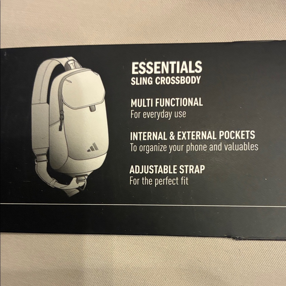 Adidas Cream Essentials Sling Crossbody Bag - Picture 3 of 3